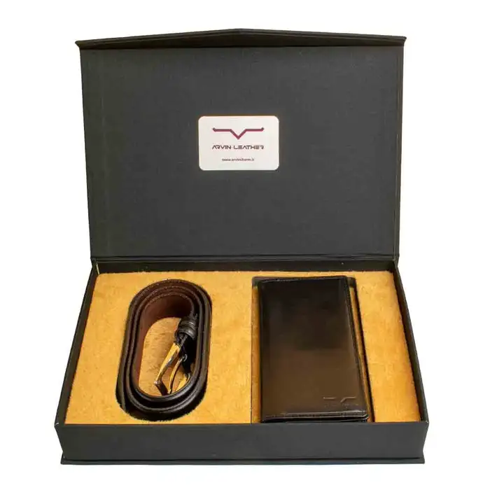 ست هدیه چرم طبیعی آروین چرم کد AR-904